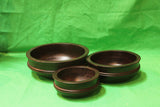 Dark Wooden Bowl Set