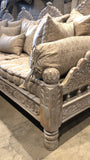 Cream Brocade Pillow cover