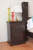 Hand carved Bedside Nightstand