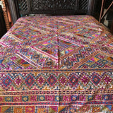 Multi Color Indian cotton patchwork mirror bedding