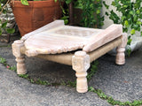 Carved Low Folding Indian Pidda Chair