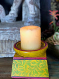 HAND PAINTED CANDLE HOLDER