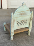 Carved Low Folding Indian Pidda Chair