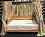 Indian hand carved bed