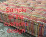 Blue Tufted Custom Cushions