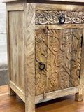 Hand carved Bedside Nightstand