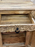 Hand carved Bedside Nightstand