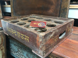 Vintage wooden chia Tea glasses holder include 12 Chia glasses.