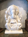 Marble Ganesha sculpture 18"