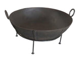 OLD IRON KADAI WITH STAND