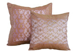 Pink and Gold Kela Sari Pillow Cover