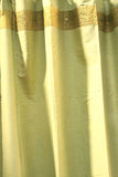 Indian Fabric Art Silk Olive Green Curtain