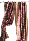Indian Sari Fabric Eggplant Curtain-KELA
