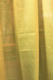 Indian Sari Fabric Olive Green Paisley Curtain