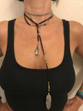 Black Native Scarf Necklace