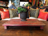 Red Vintage Wooden Bajot