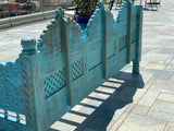 Turquoise Jula handcarved Daybed