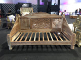 Indian Lotus Hand Carved Daybed