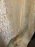 Indian Sari Fabric Cream Curtain-KELA