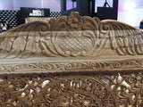 Indian Lotus Hand Carved Daybed