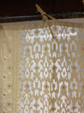 Indian Sari Fabric Cream Curtain-KELA