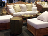Indian Lotus Hand Carved Daybed