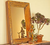 Reclaimed Wood Mirror in White Wash