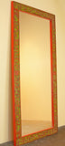 Painted Wall Mirror with Geometrical Detail