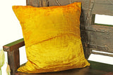 Yellow Gold Velvet Pillow Cover