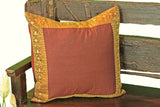 Burgundy Art Silk Pillow Cover