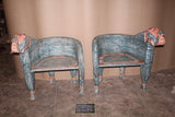 Vintage blue elephant chairs