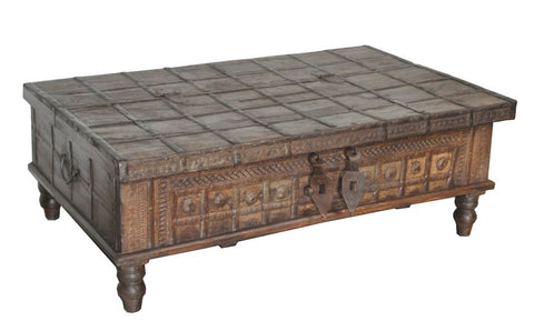 Indian Wooden Box Table