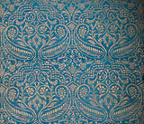 Blue Paisley Sari Pillow Cover