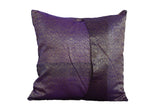 Dark Purple Paisley Sari Pillow Cover