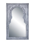 Gray Wood Indian Arched Mirror