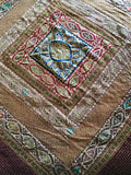 Multi Color Indian patchwork mirror bedding
