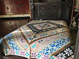 Multi Color Indian patchwork mirror bedding