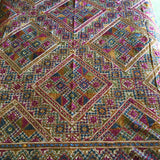 Multi Color Indian cotton patchwork mirror bedding