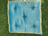 Baby Blue Paisley Meditation Tufted Cushion