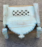 Carved Low Folding Indian Pidda Chair