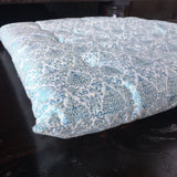 Light Blue Brocade fabric Chair Cushion
