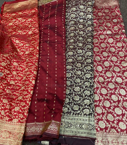 Indian Kela Sari Fabric Burgundy Decorative Drapes & Window treatments –  Tara Design