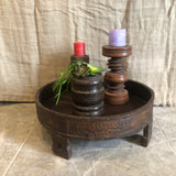 Indian Hand carved grinder table/ Chakki