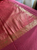 Pink  Sari Duvet Cover Set