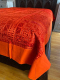 orange bedcover