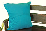 Turquoise Art Silk Pillow Cover