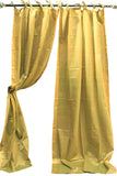 Indian Sari Fabric Olive Green Paisley Curtain