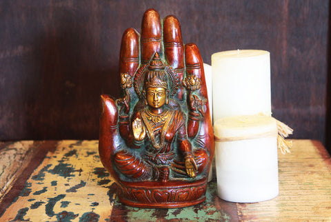 Lakshmi Carved in Hand
