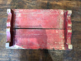 Red Vintage Wooden Bajot