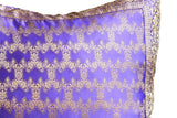 Indian Sari Fabric Light Purple Fatima Pillow Cover on sale